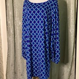 Laundry by Design Blue Geometric Dress